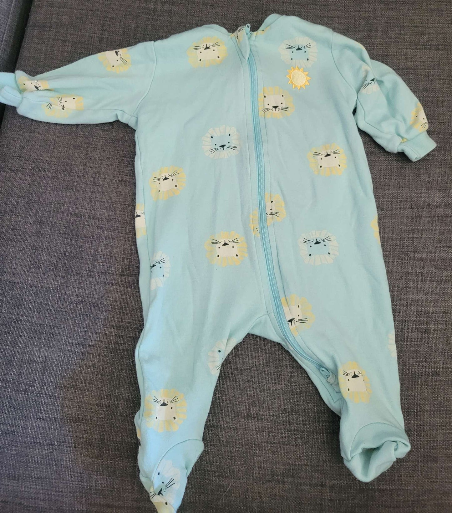 2 Pekkle sleepsuits, sushi and lions, 3 month, Kids 3 Month (0-3M)