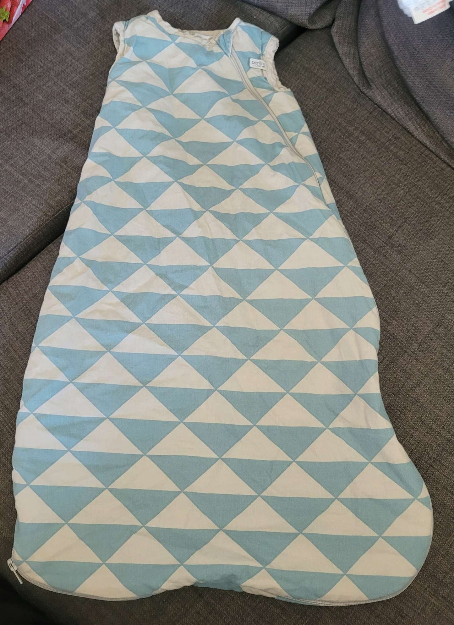 Blue and white sleep sack, 0-6 Months (Small)