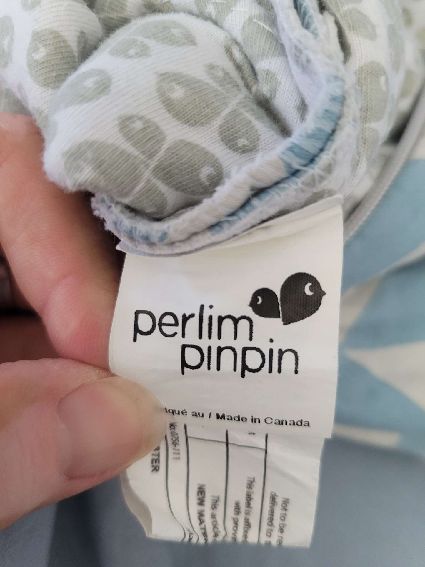 Blue and white sleep sack, 0-6 Months (Small)