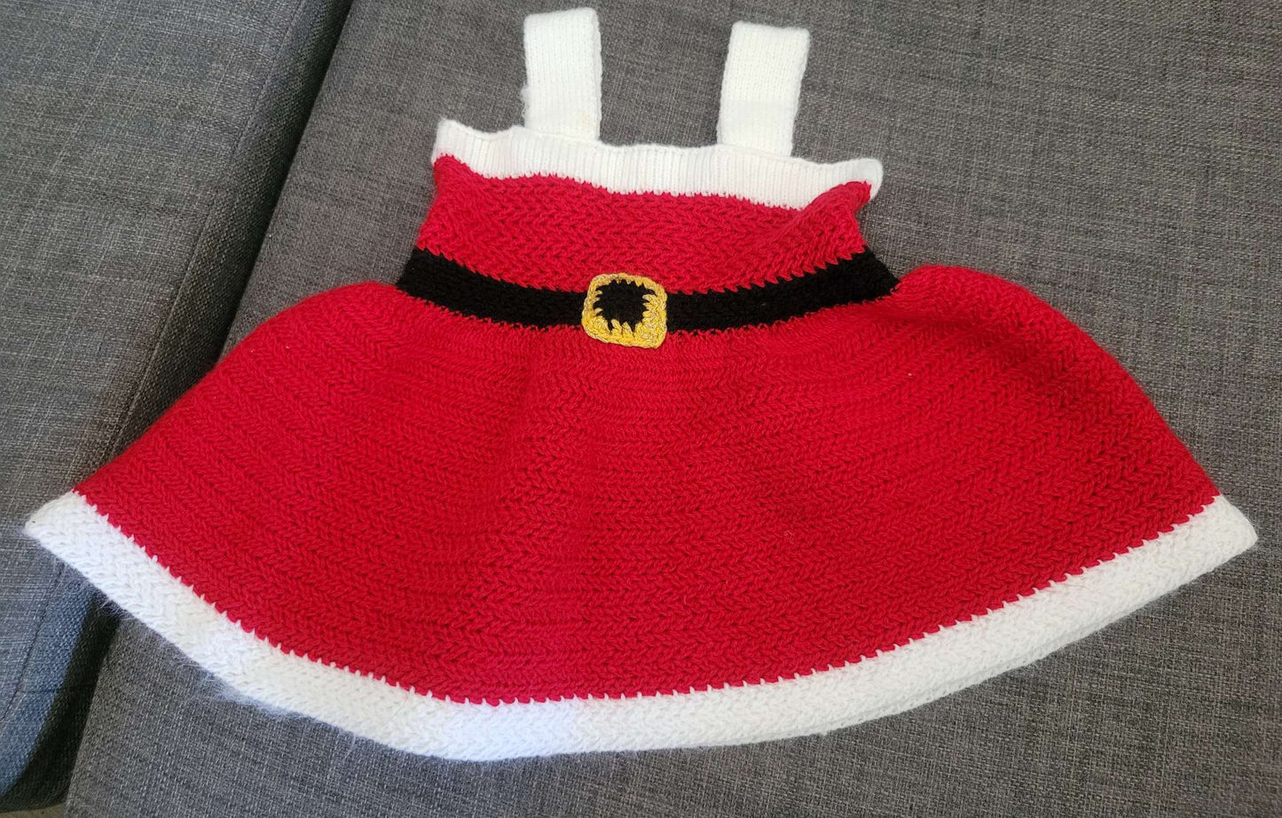 Knit Santa dress, 0-6 months, Kids 9 Month (6-9M)
