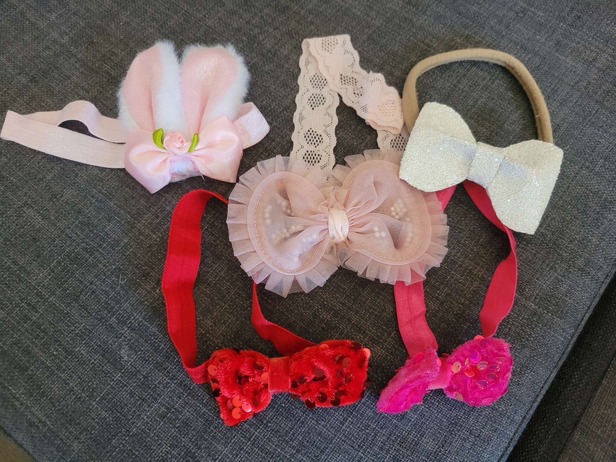 Five bow headbands