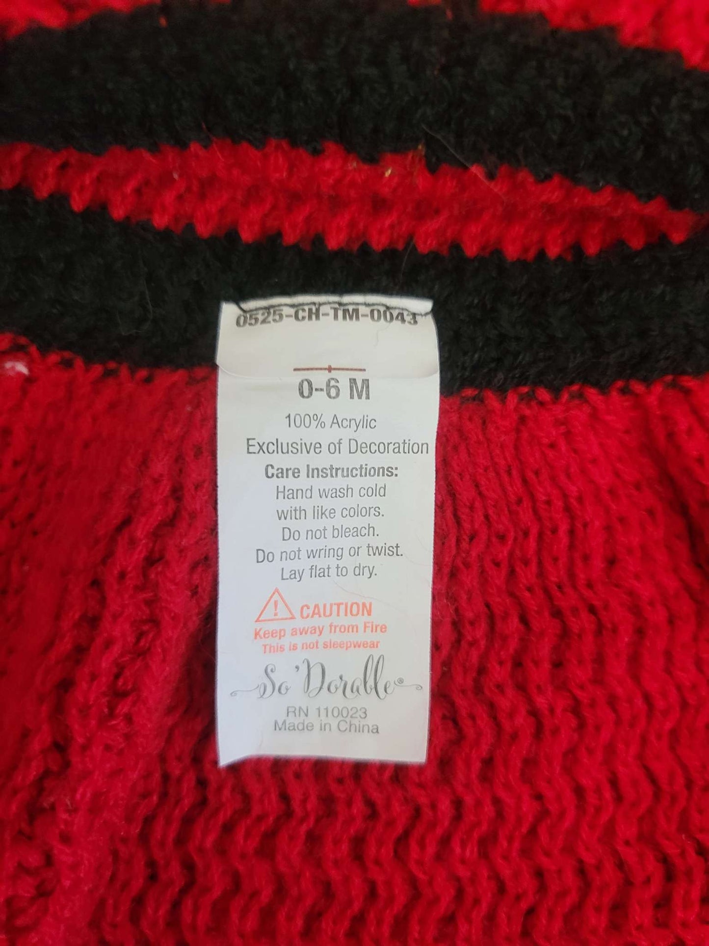 Knit Santa dress, 0-6 months, Kids 9 Month (6-9M)