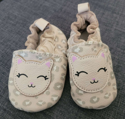 Leopard print shoes, small, Shoes 1 (Baby: 0-12 mth)