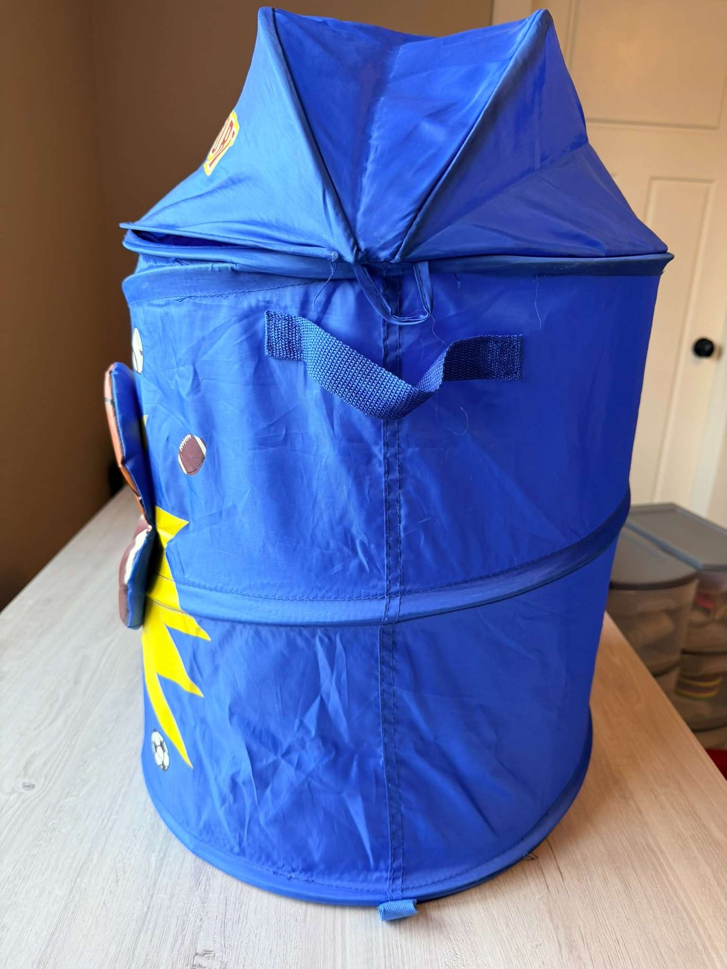 Kids pop up laundry basket