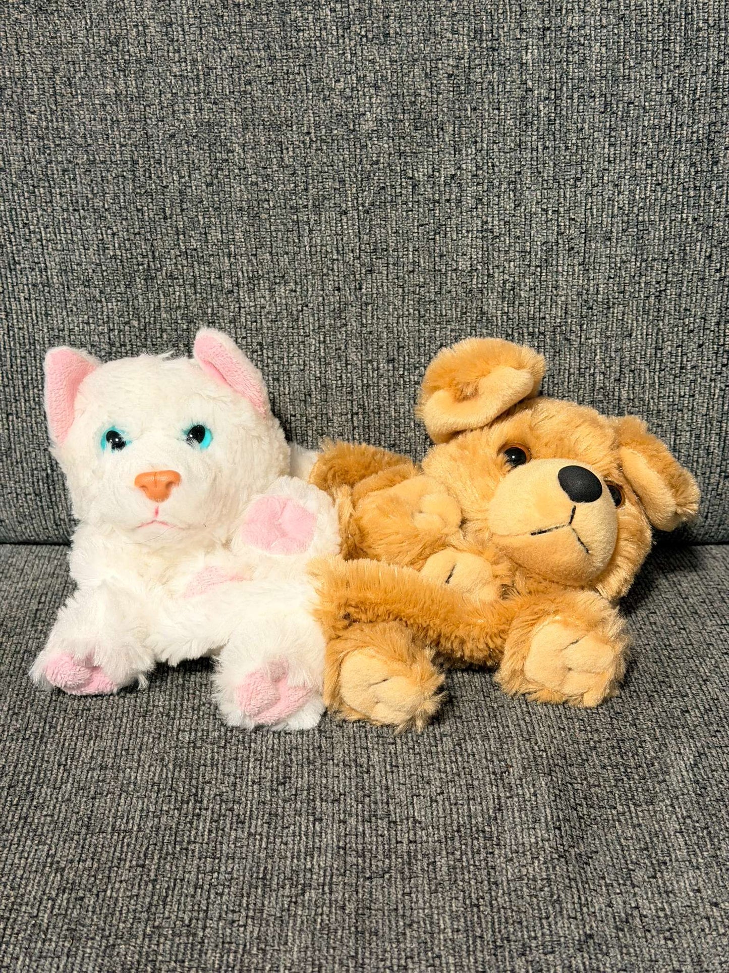 Stuffies (puppy, cat, kangaroo)