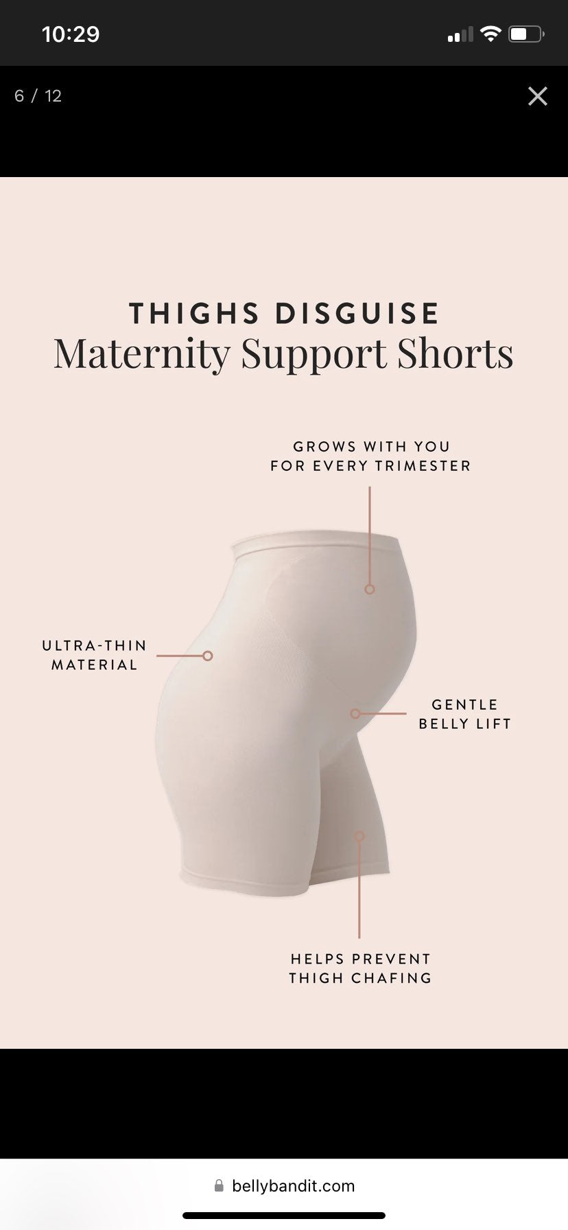 Maternity Support Shorts , Maternity S (4-6)