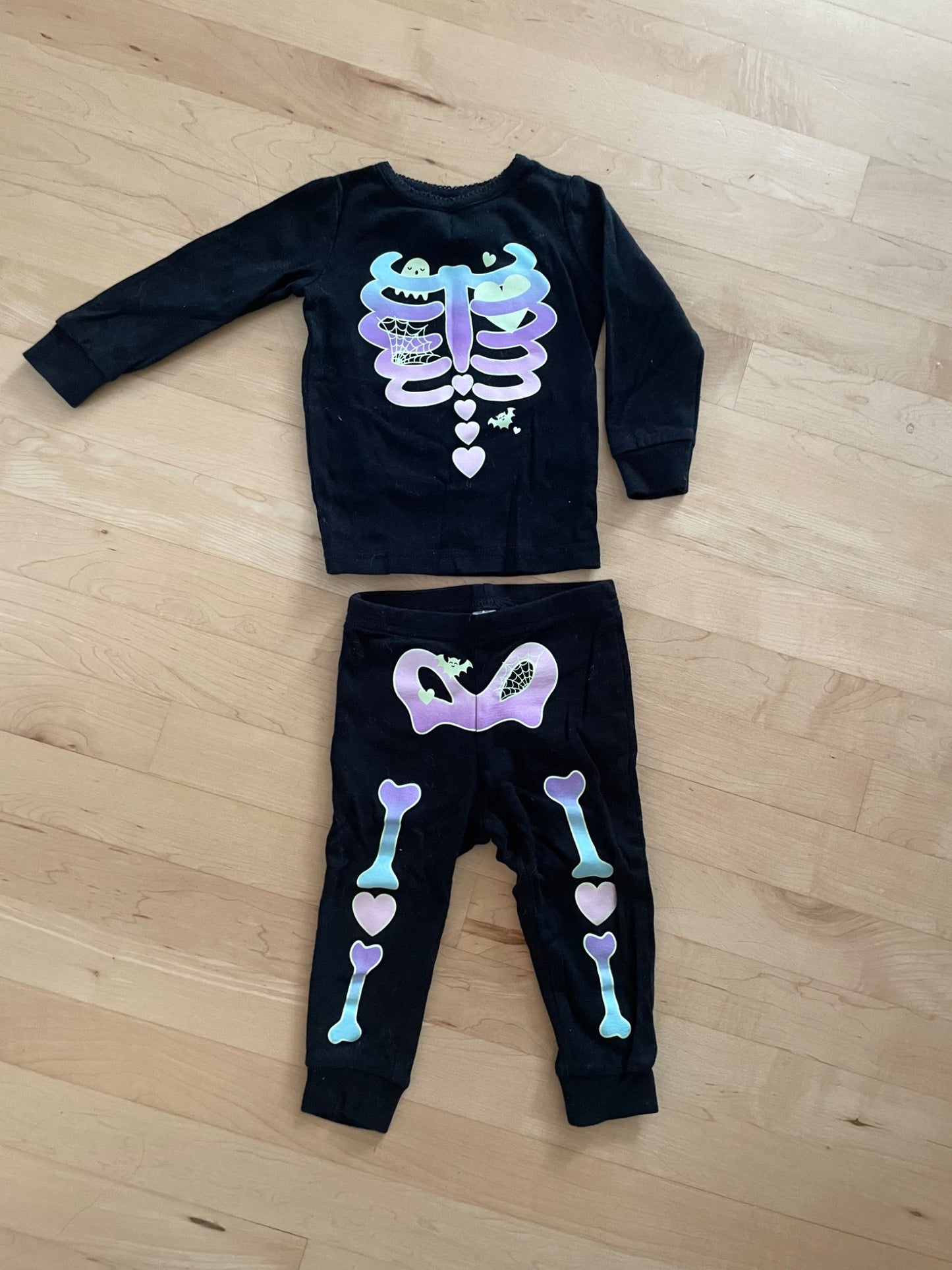 Glow in the dark Halloween Outfit, Kids 18 Month (12-18M)