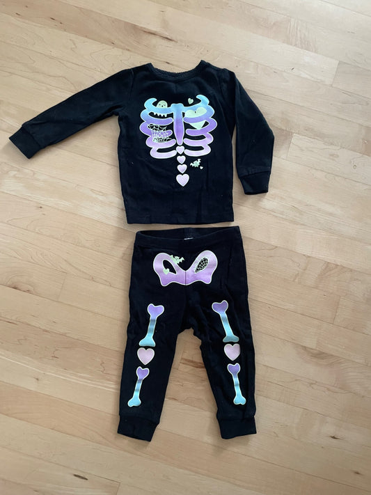 Glow in the dark Halloween Outfit, Kids 18 Month (12-18M)