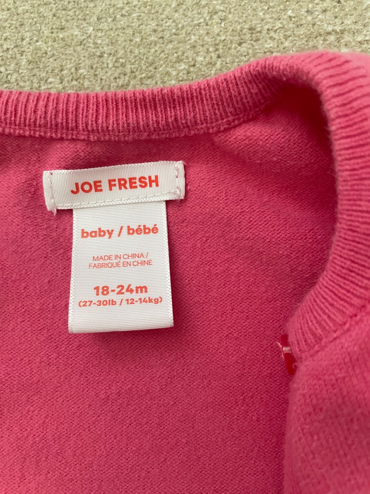 Pink cardigan, Kids 24 Month (18-24M)