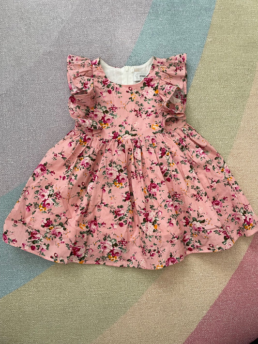 12 month fancy floral dress, Kids 18 Month (12-18M)