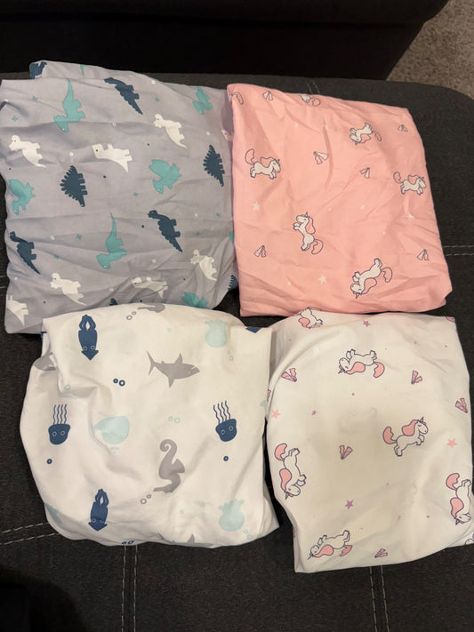Bassinet Fitted Sheets x 4
