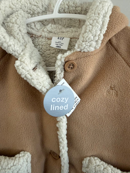 Baby Sherpa Lined Hooded One-Piece, Kids 3 Month (0-3M)