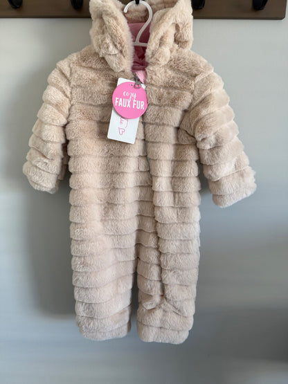 Cozy Faux Fur Pramsuit, Kids 9 Month (6-9M)