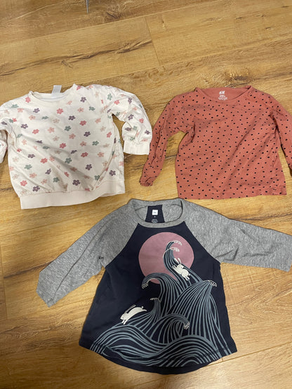 Sweater and long sleeve bundle, Kids 3T