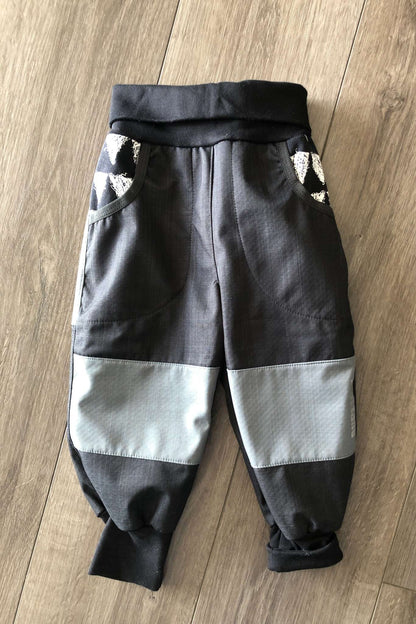 Softshell Pants, Black/Grey, Size 1-2T, Kids 18 Month (12-18M)
