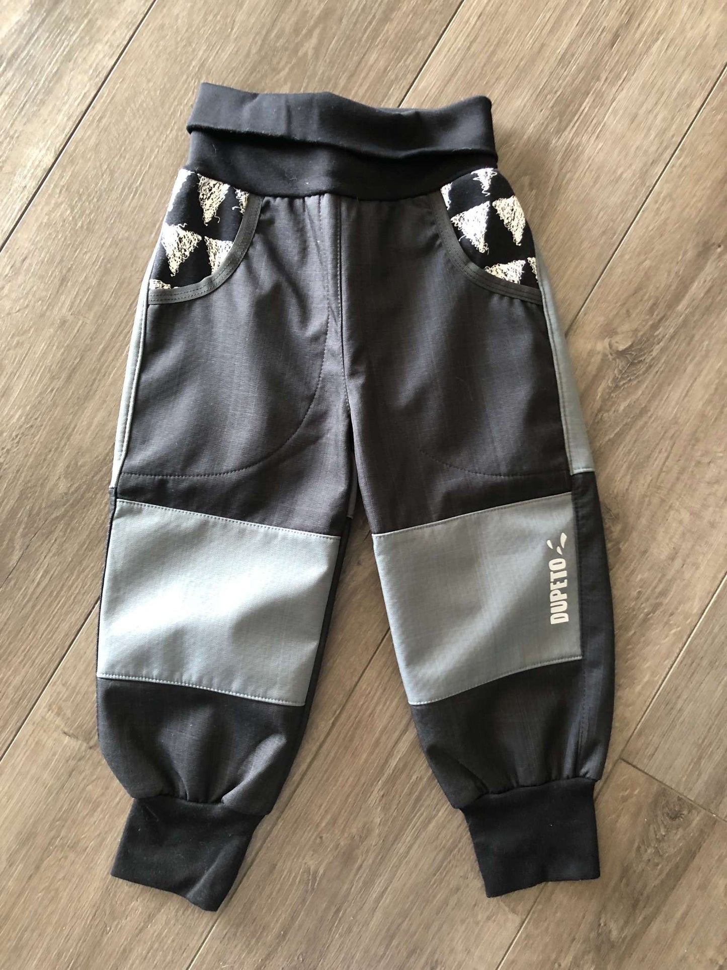 Softshell Pants, Black/Grey, Size 1-2T, Kids 18 Month (12-18M)