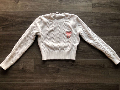 Girls' White Sweater/ Size 7/8, Kids 7