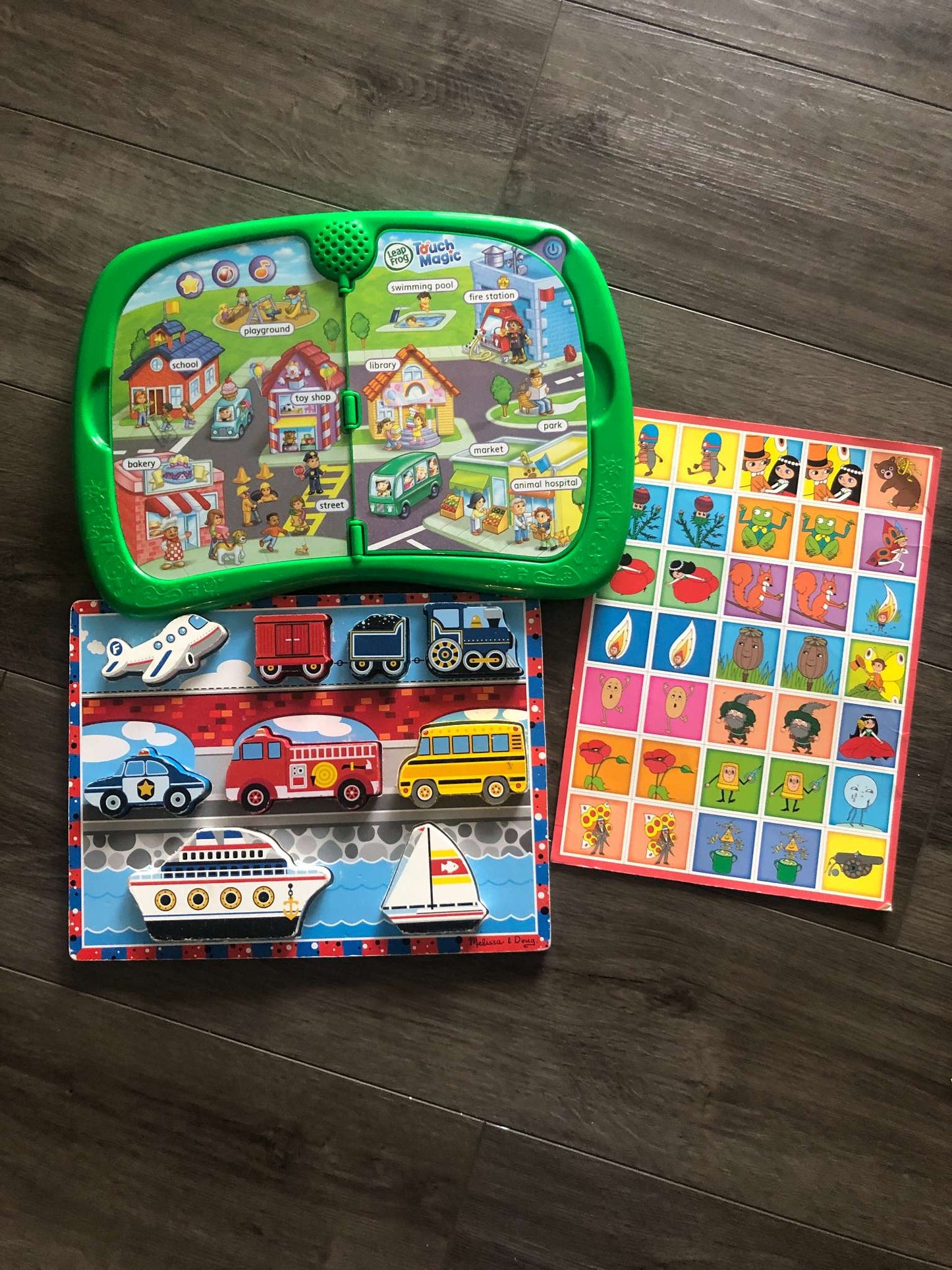 Different kinds of toys.