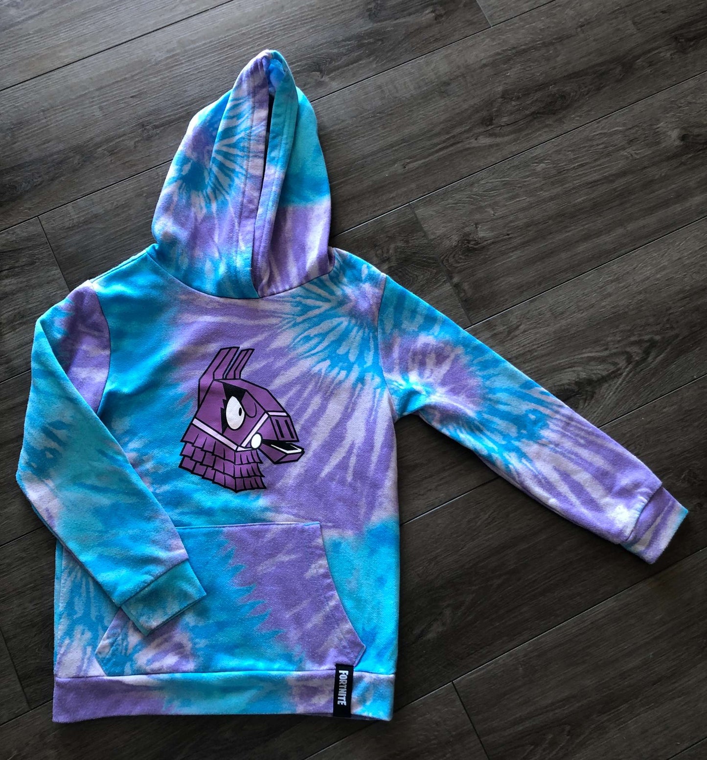 Fortnite hoodie, Blue/Purple, Size 7-8 years, Kids 6/6X