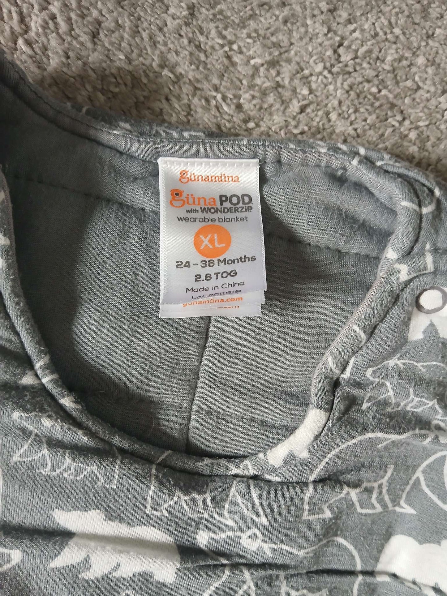 Gunamuna sleep sack, 2T, 3T & 4T+