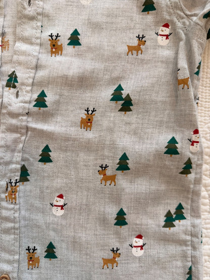 Holiday Button Down Shirt (size 6-7), Kids 6/6X