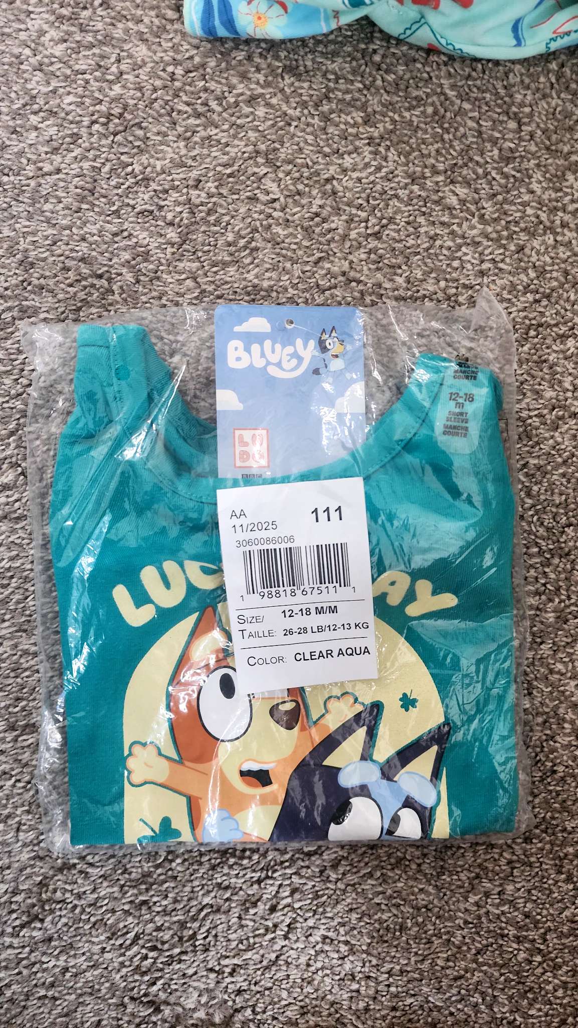 Short sleeve Bluey graphic t-shirt , Kids 18 Month (12-18M)