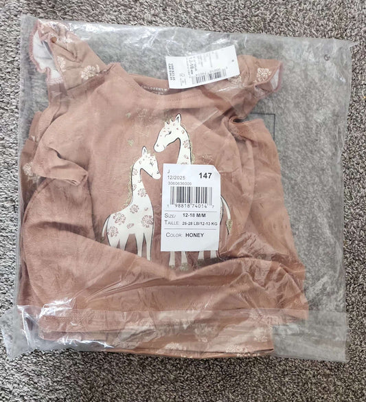 Giraffe print tank top and bottom set, Kids 18 Month (12-18M)