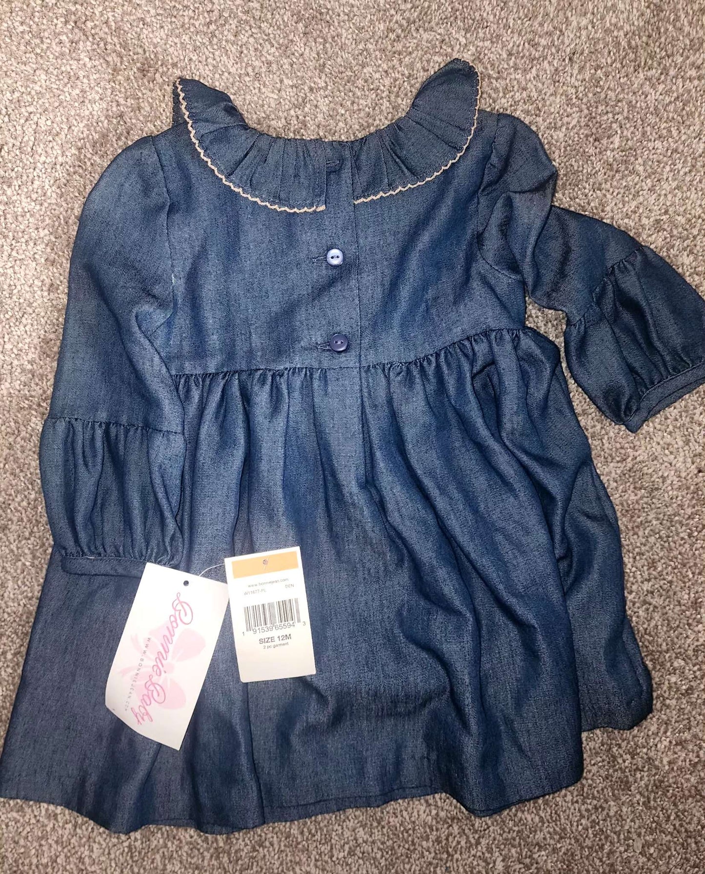Long sleeve infant dress, Kids 12 Month (9-12M)