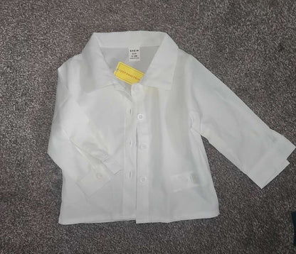 White long sleeve shirt , Kids 12 Month (9-12M)
