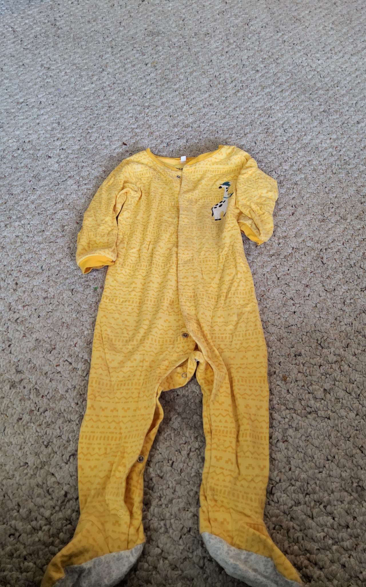 18 month yellow with giraffe cotton sleeper, Kids 18 Month (12-18M)