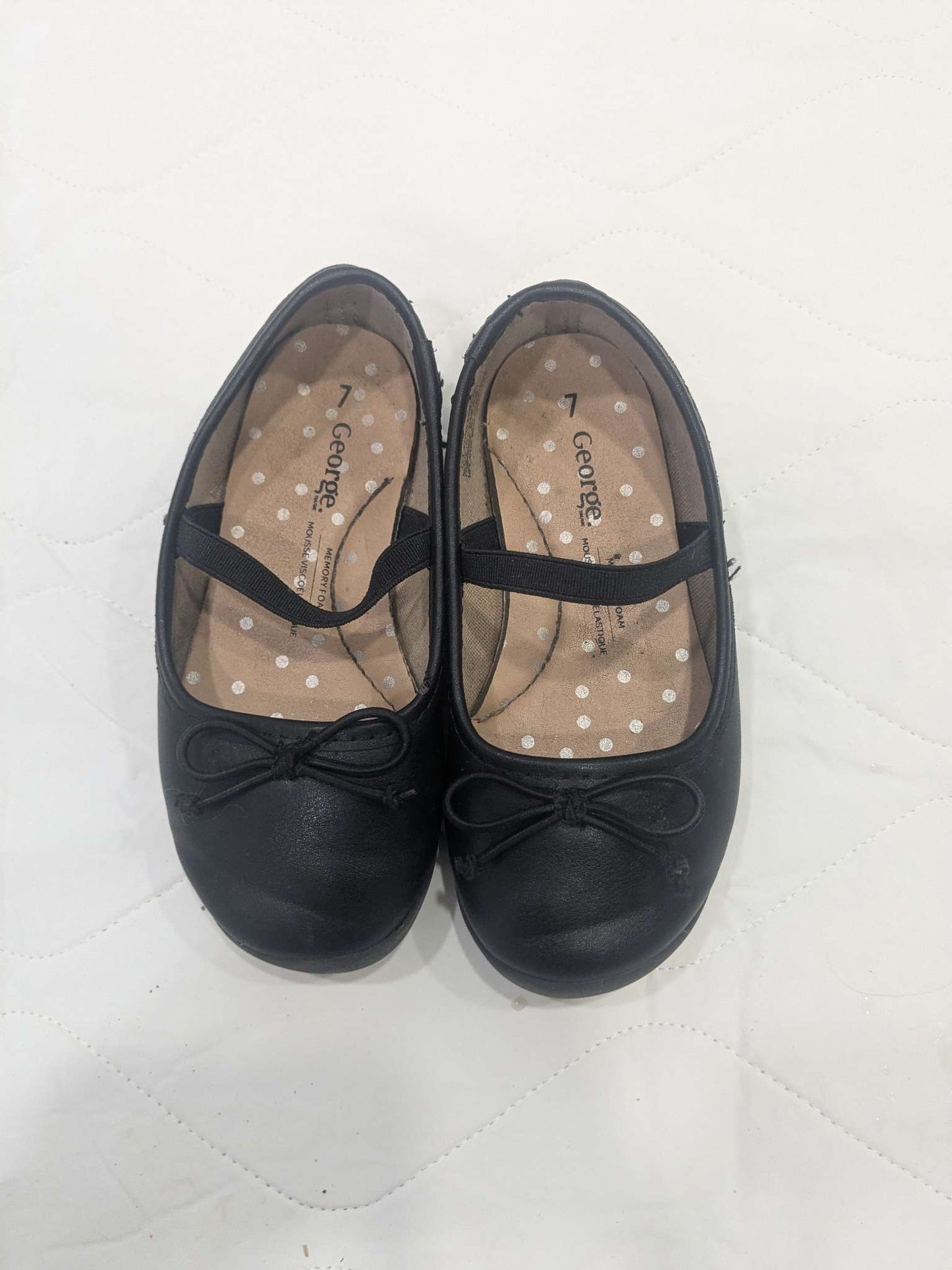 George black flat ballet shoes, size 7T, Shoes 7 (Walkers:12-24 mth)