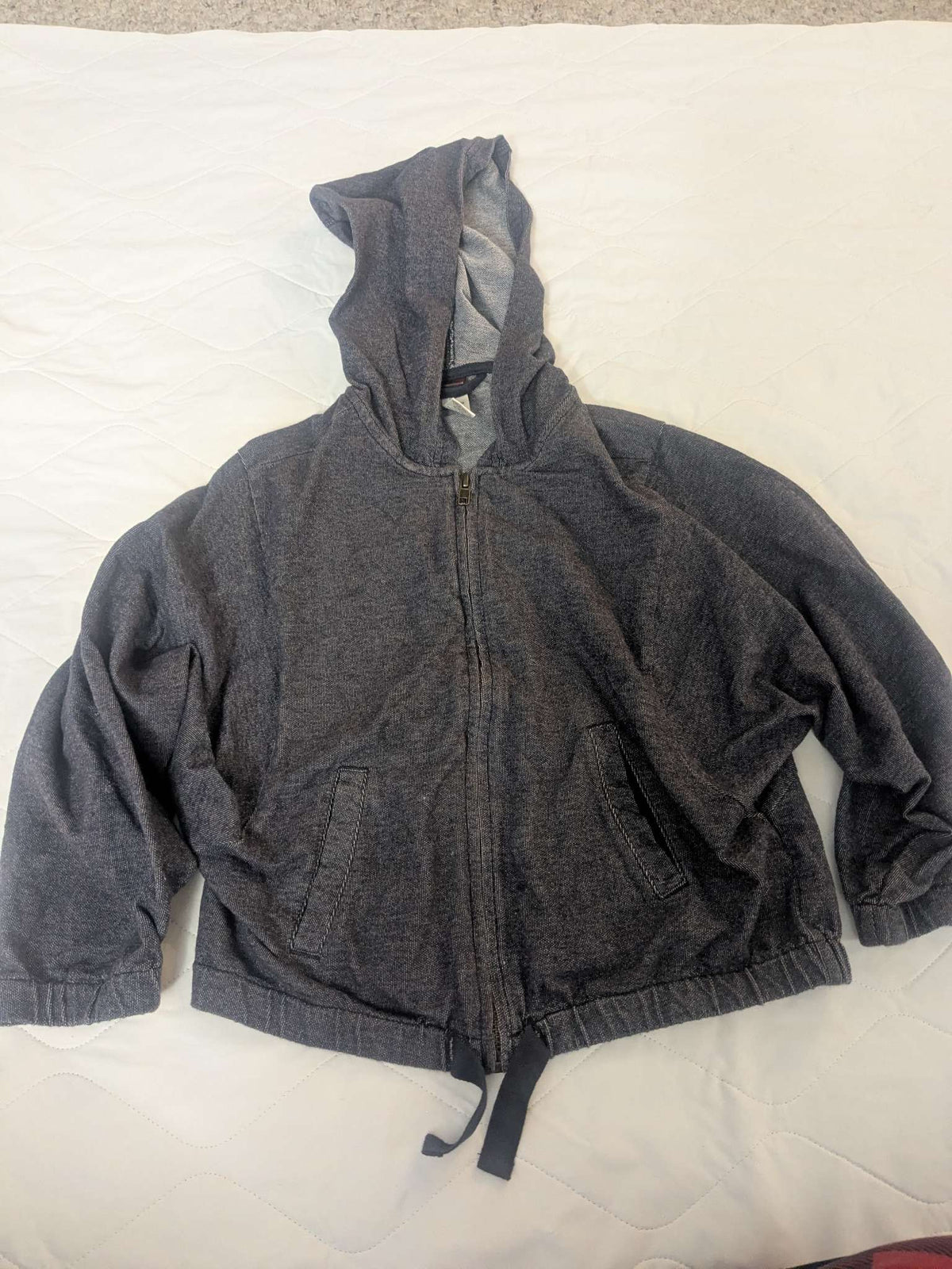Girls jean look spring jacket, size M (6-7), Kids 6/6X