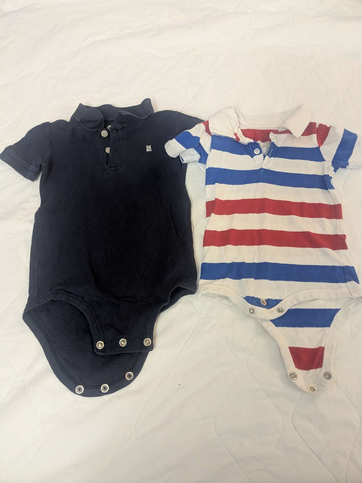 Bundle of 2 onesies with collars, 18-24 month, oshkosh and George, Kids 24 Month (18-24M)