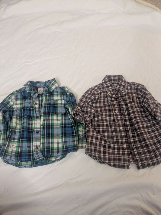 Bundle of two plaid dress shirts, 24 months, Kids 24 Month (18-24M)