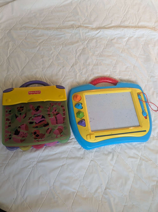 Fisher Price stencils & magnetic drawing board
