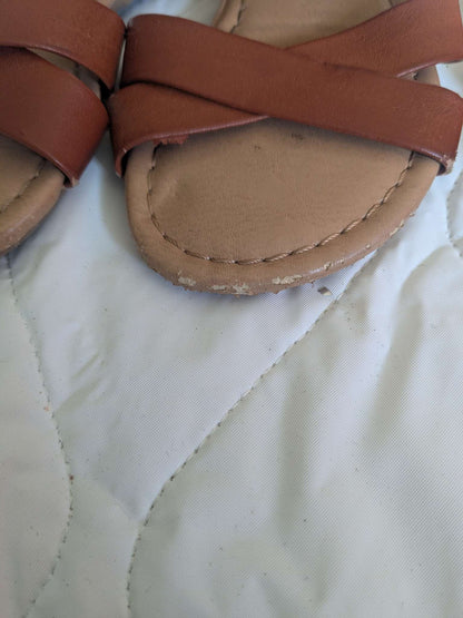 Bundle of 2 pairs of dressy style of brown little girl sandals, size 5, Shoes 5 (Walkers:12-24 mth)