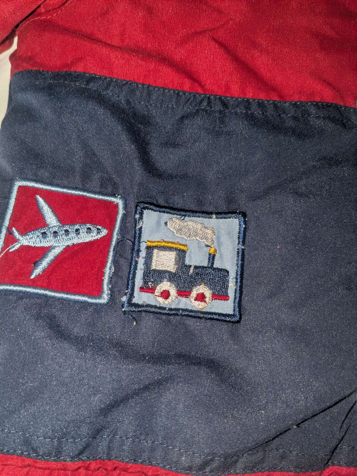 12 month red parka with transportation pictures, Kids 12 Month (9-12M)