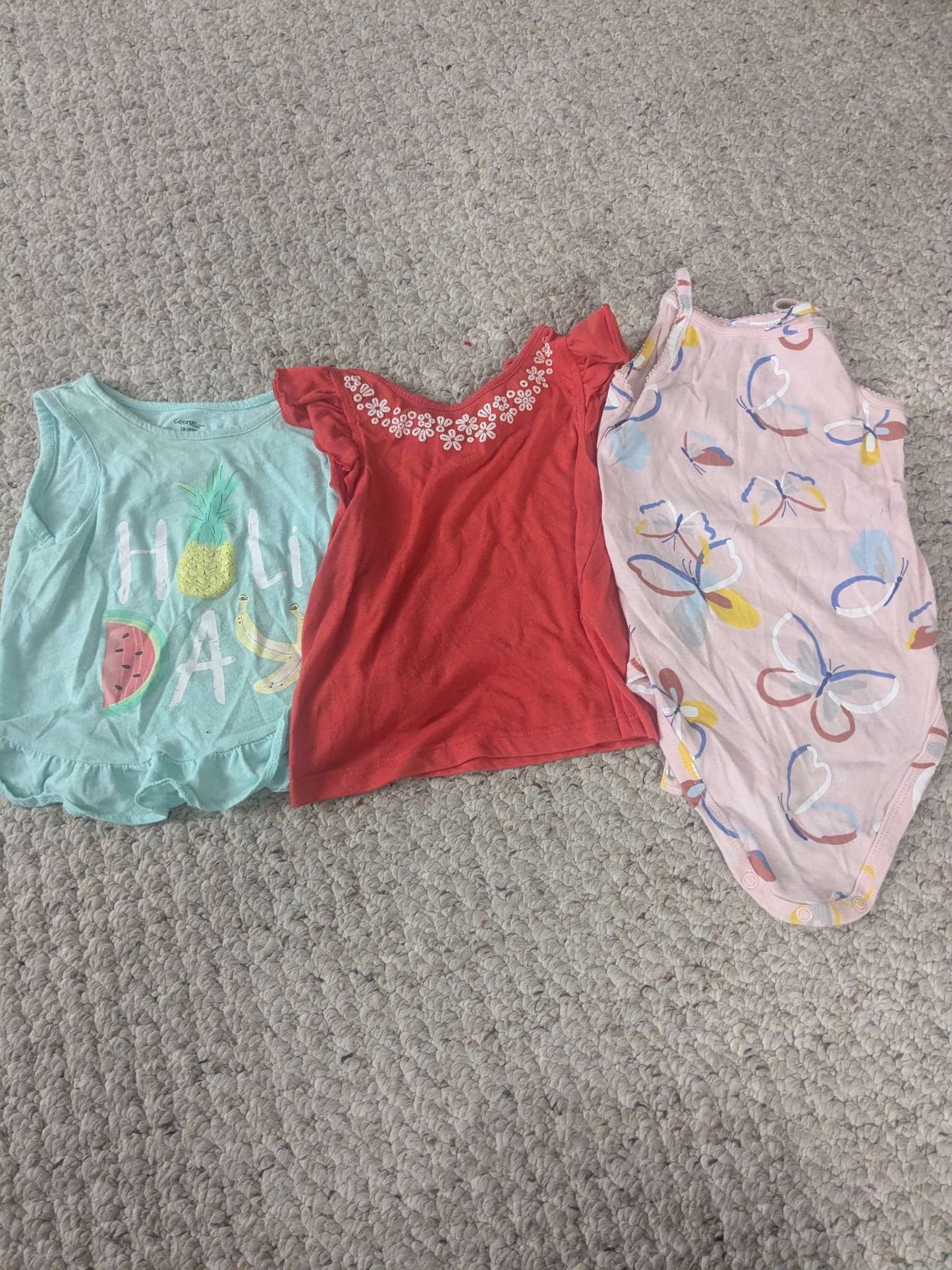 3 sets of little girl tank tops, Kids 18 Month (12-18M)