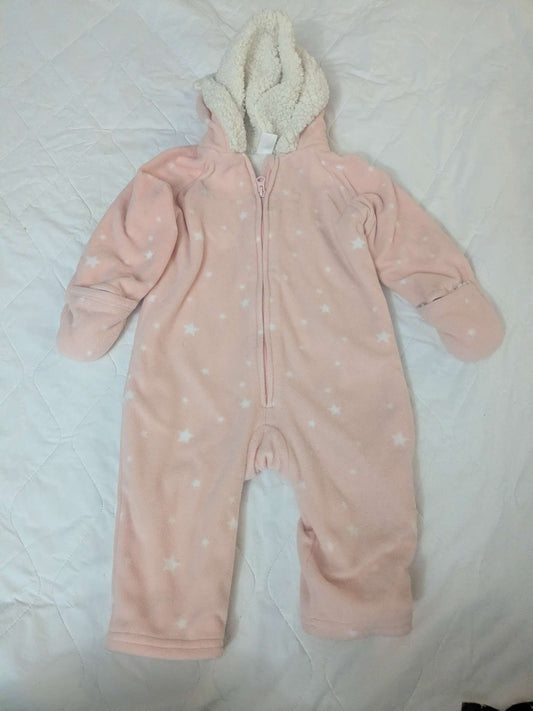 Pink fleece snowsuit, Old Navy, Kids 18 Month (12-18M)