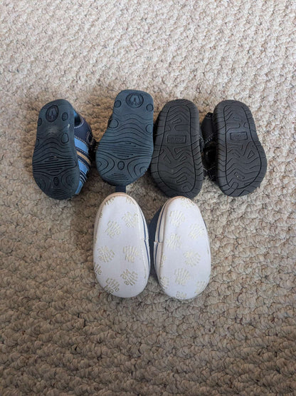 Little boy shoes bundle - Sandles (size 3), keens (size 3), soft shoes (size 2), Shoes 2 (Baby: 0-12 mth)