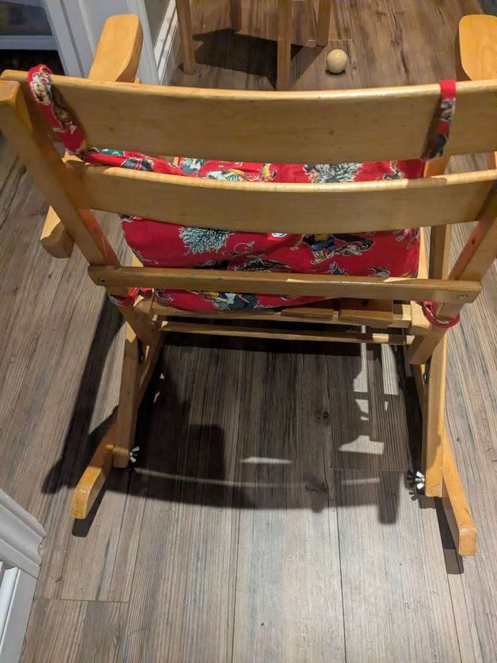 Toddler wooden rocking chair