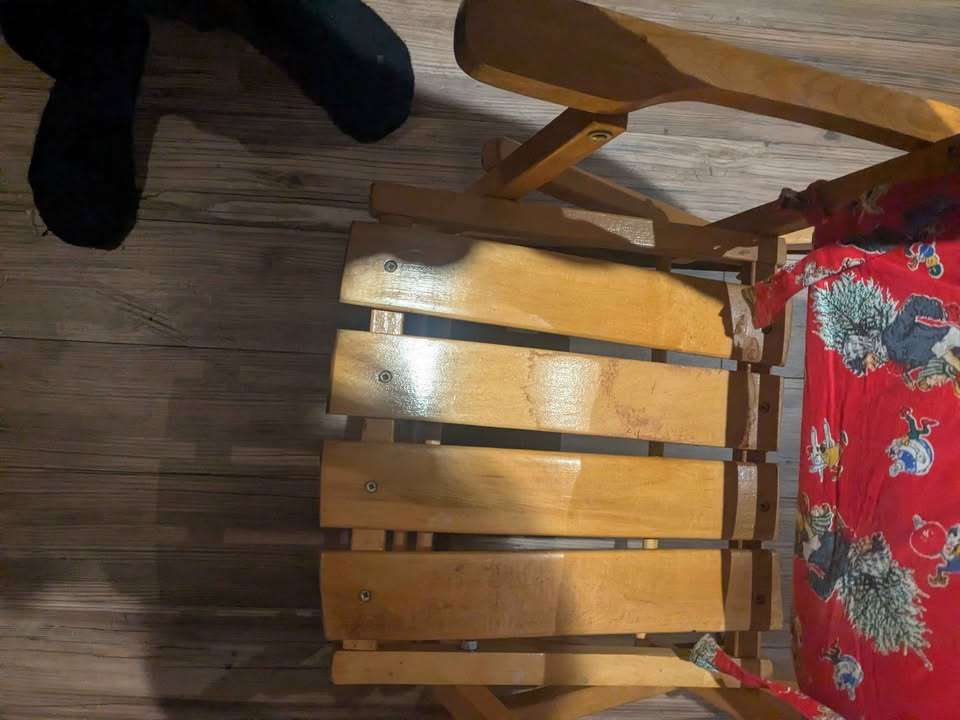 Toddler wooden rocking chair