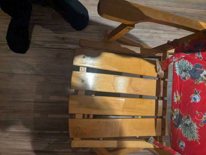 Toddler wooden rocking chair