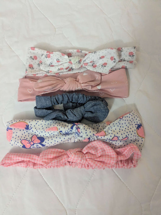 Bundle of 5 little girl headbands, 0-6 month