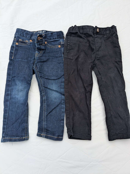 Bundle of 2 jeans, size 2T, Kids 2T