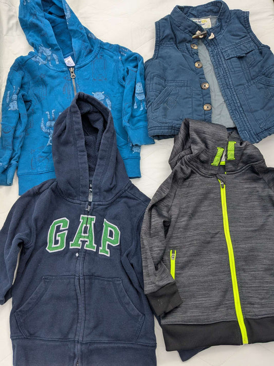 Bundle of hoodies and vest, size 2T, Kids 2T