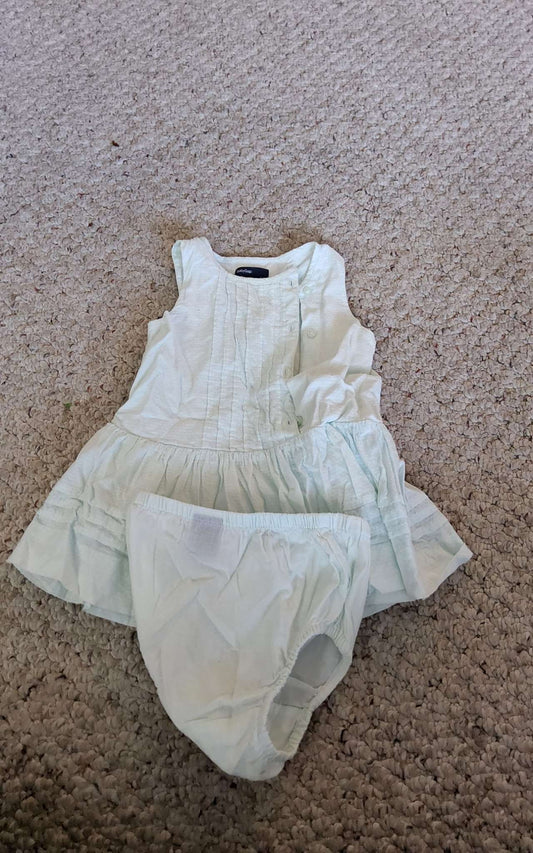 Lightweight very light coloured blue/green summer dress, Kids 18 Month (12-18M)
