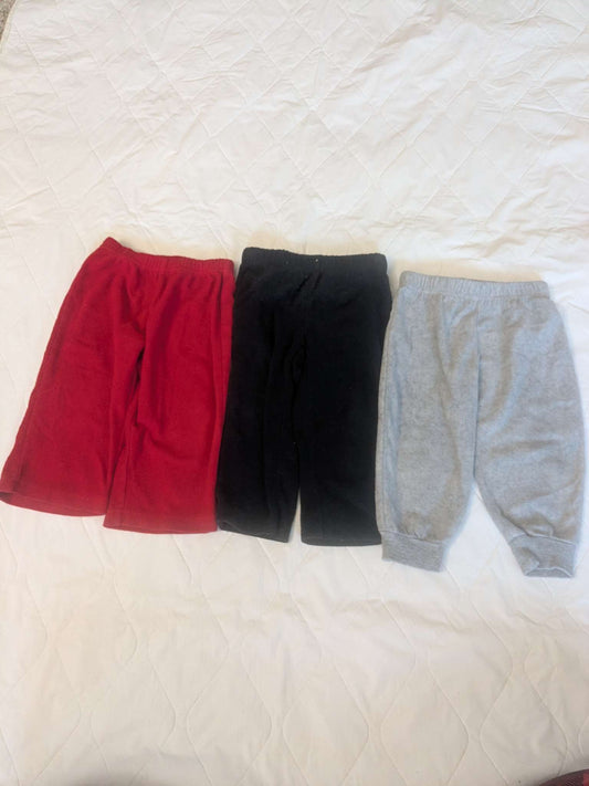 3 pairs of fleece pants age 6-12 months, Kids 9 Month (6-9M)