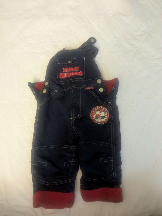 Great outdoors fleece lined overalls, Kids 12 Month (9-12M)