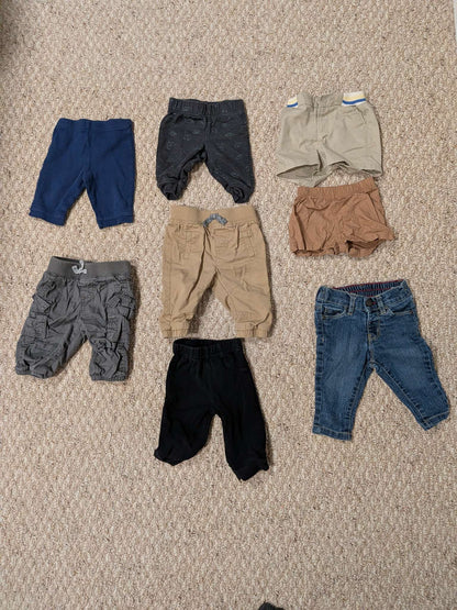 Baby Boy 0-3 month pants and shorts , Kids 3 Month (0-3M)